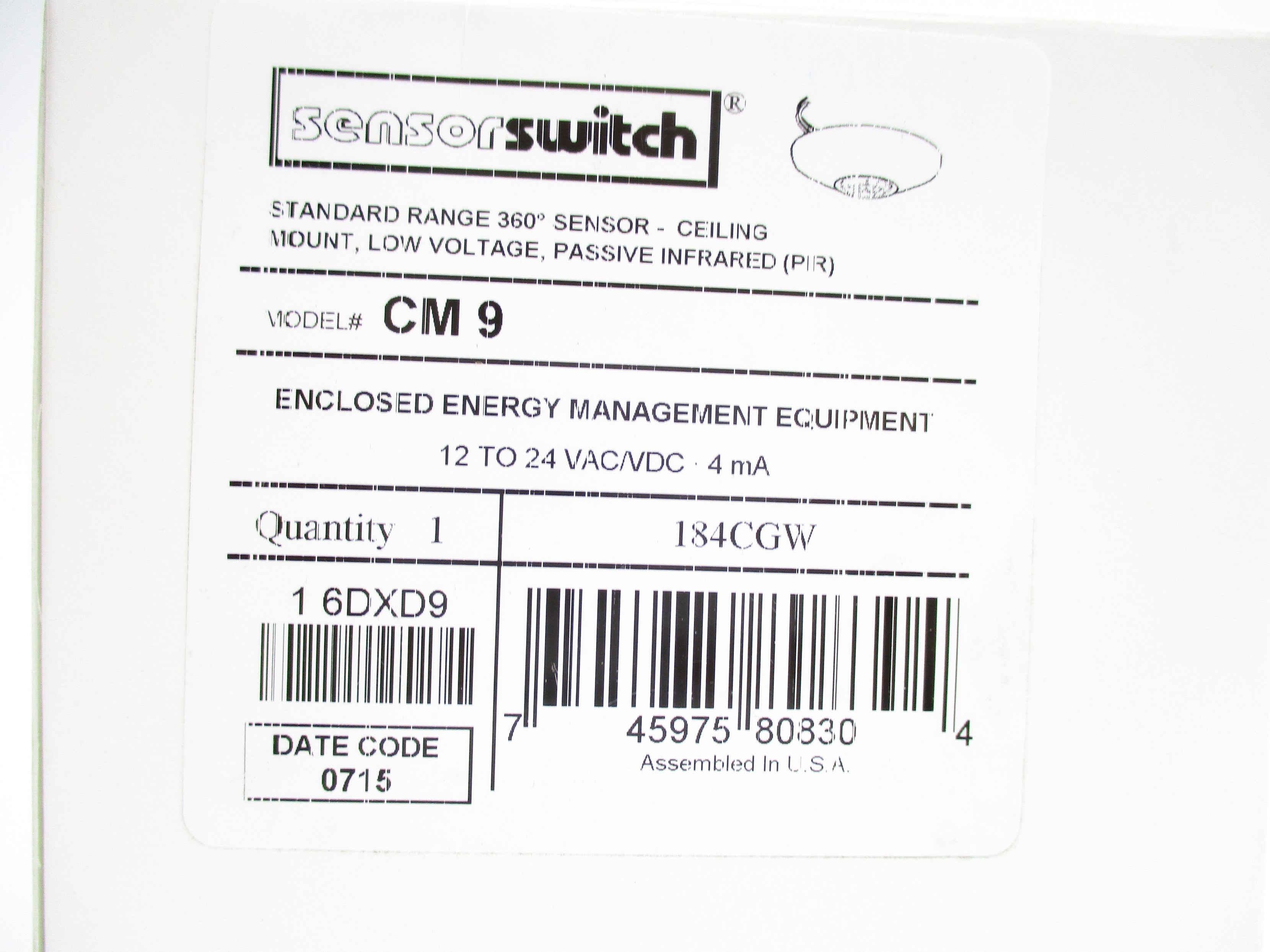 SENSOR SWITCH CM9 NSMP