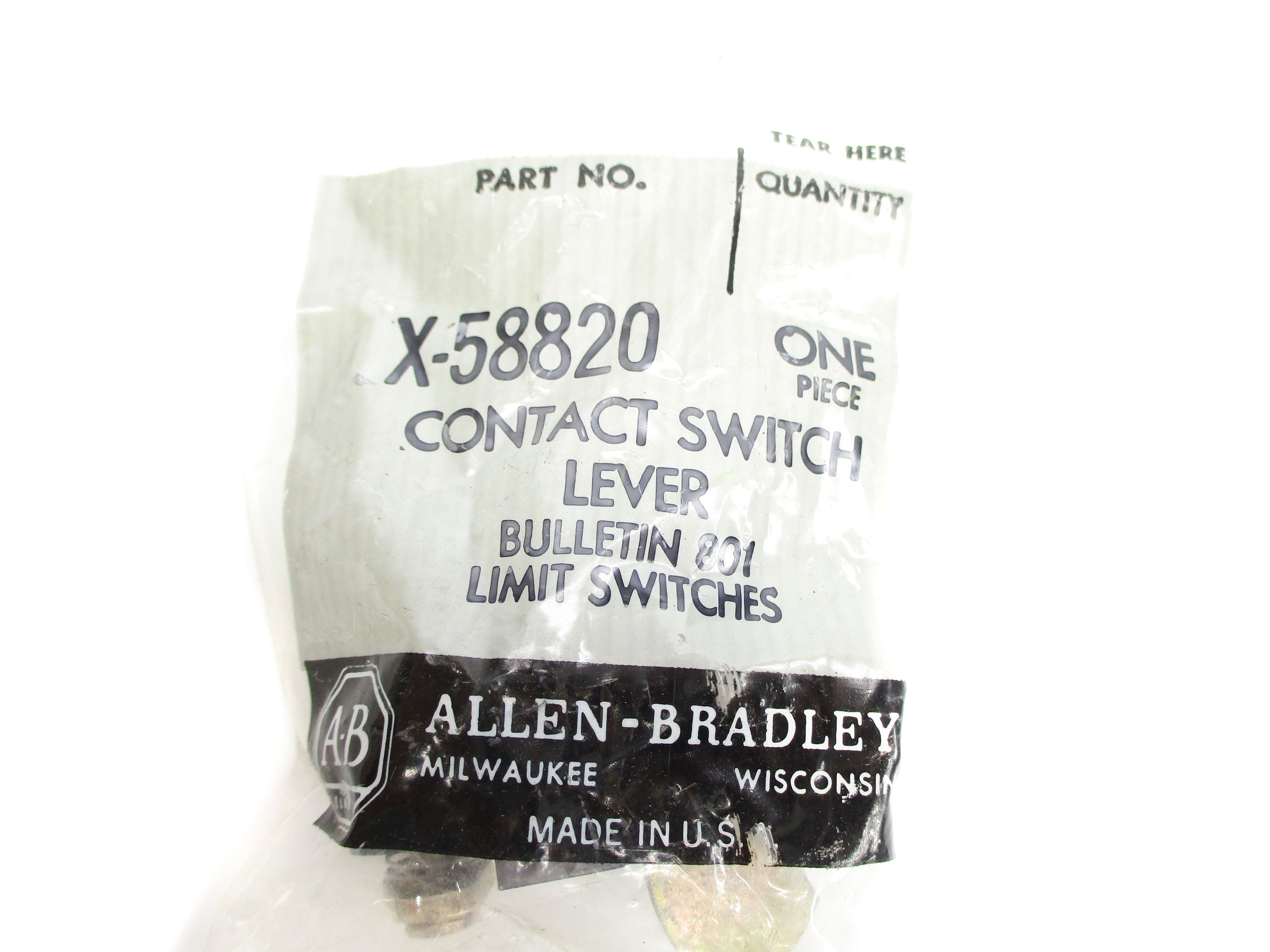 ALLEN BRADLEY X-58820 (BK/WH) NSMP