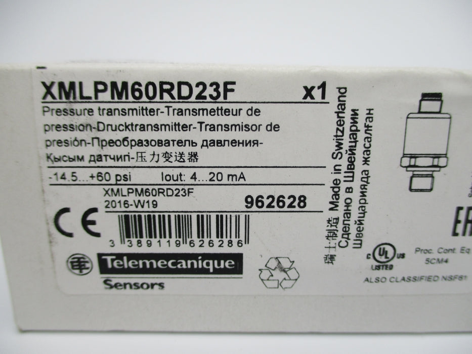 TELEMECANIQUE XMLPM60RD23F -14.5-60PSI NSMP
