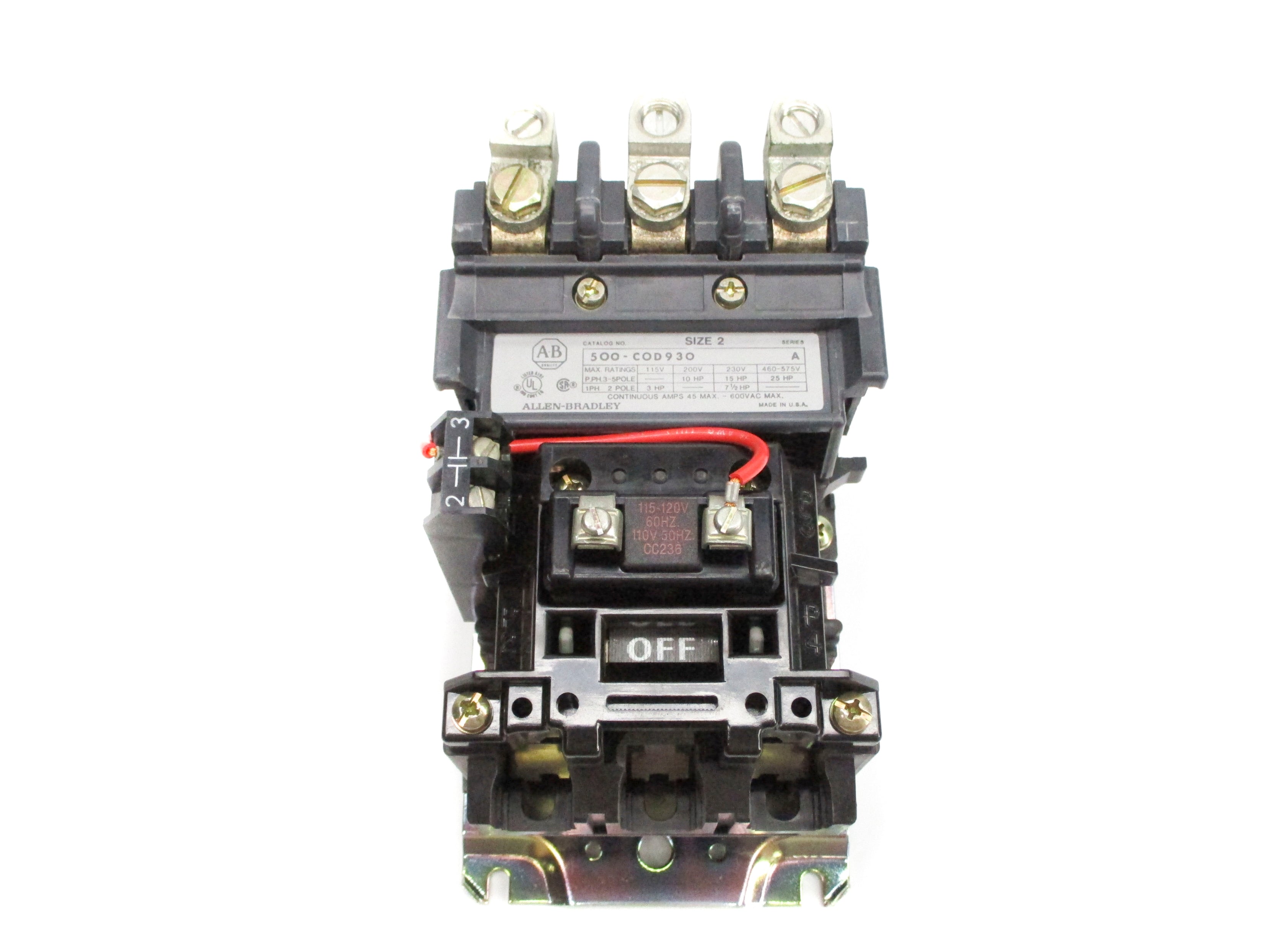 ALLEN BRADLEY 500-COD930 SER. A 110-120V (BR/YL) NSMP