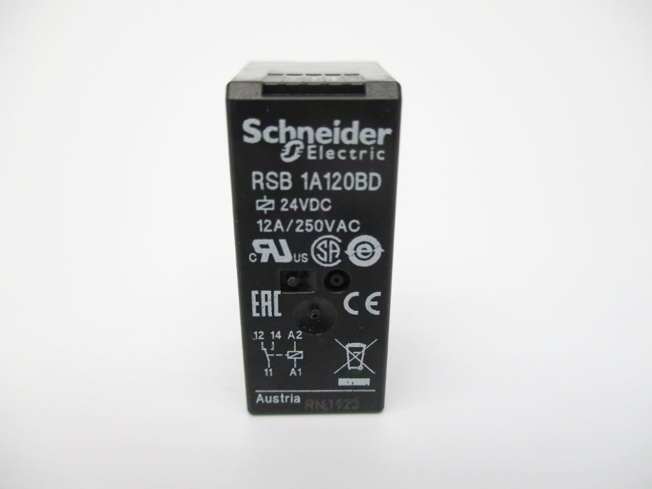 SCHNEIDER ELECTRIC RSB1A120BD 12A 250VAC 24VDC (PKG OF 10) NSMP