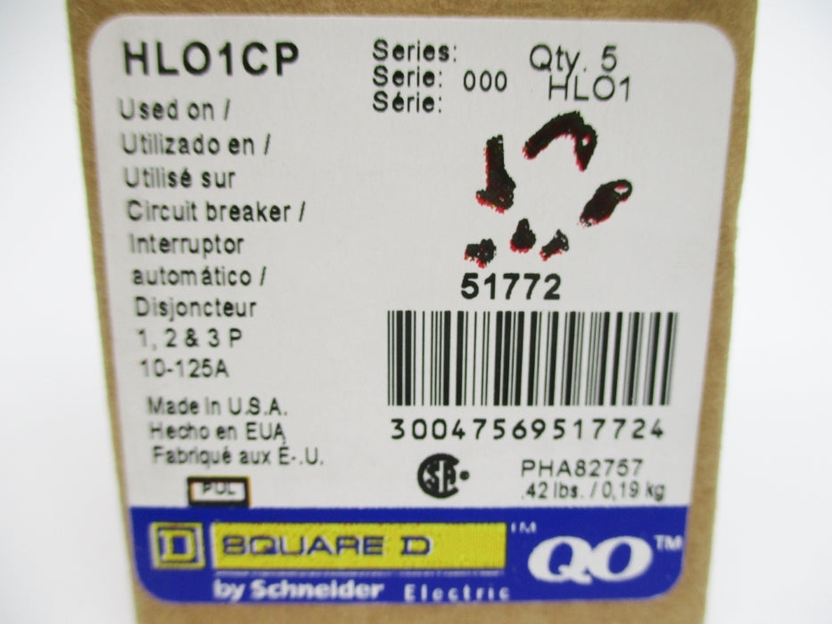 SQUARE D HLO1CP SER. 000 (PKG OF 5) NSMP