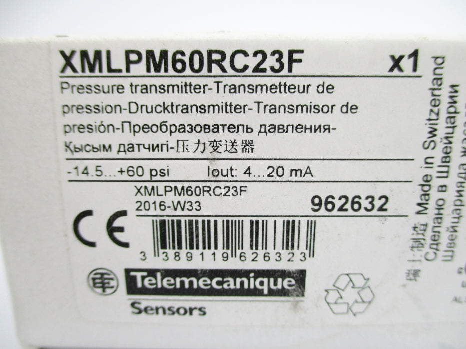 TELEMECANIQUE XMLPM60RC23F -14.5-60PSI NSMP