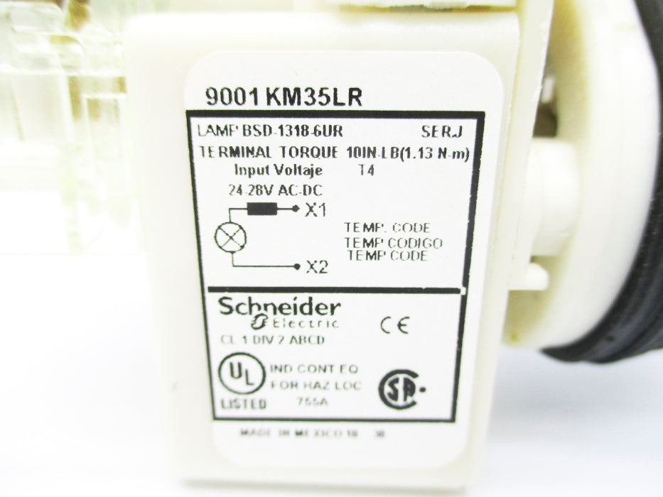 SCHNEIDER ELECTRIC 9001KM35LR SER. J (AS PICTURED) NSNP