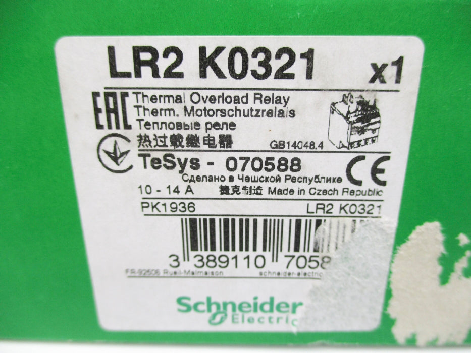 SCHNEIDER ELECTRIC LR2K0321 10-14A NSMP
