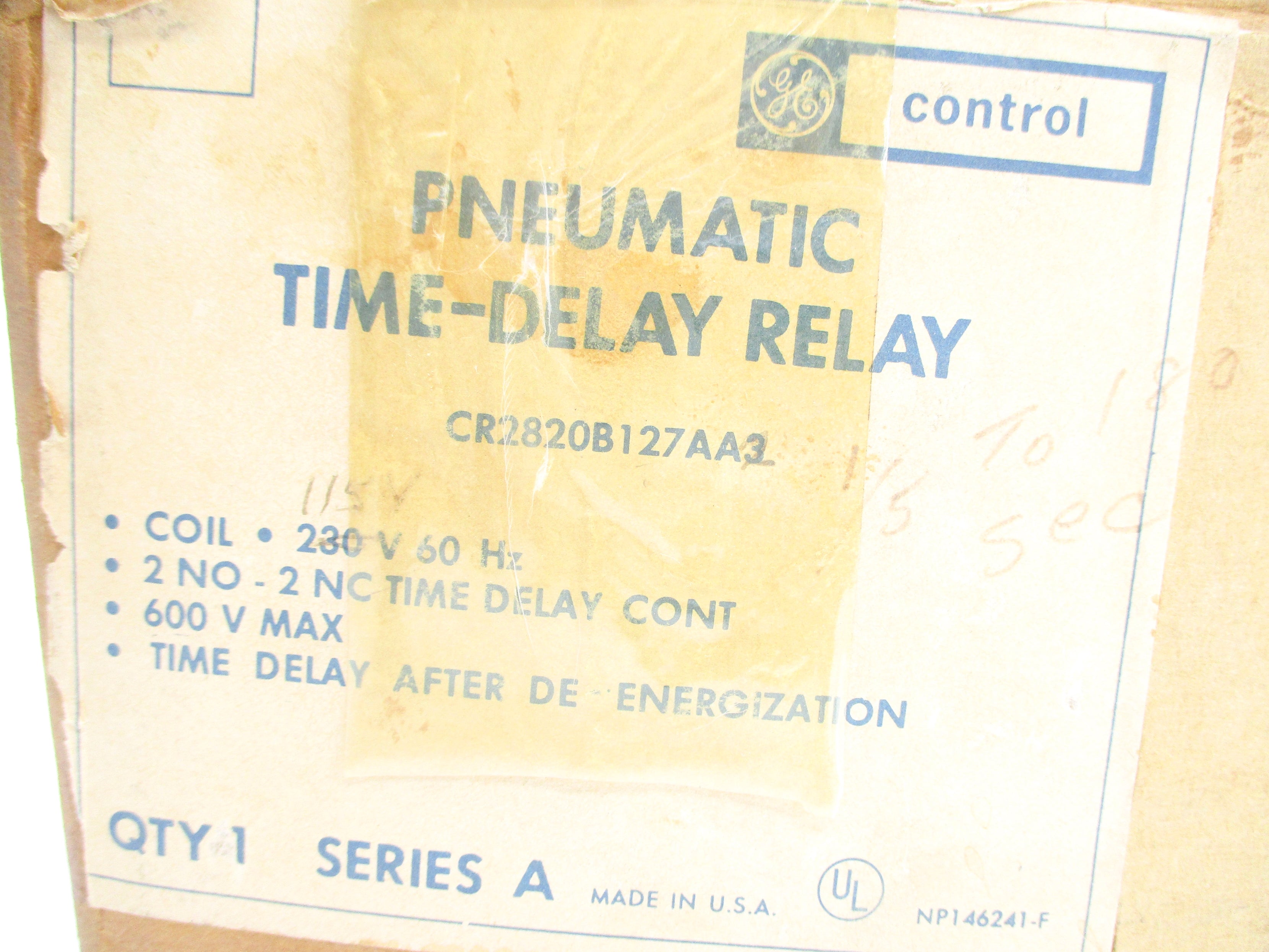 GENERAL ELECTRIC CR2820B127AA3 SER. A 230V NSMP