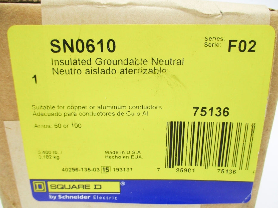 SQUARE D SN0610 SER. F02 NSFS