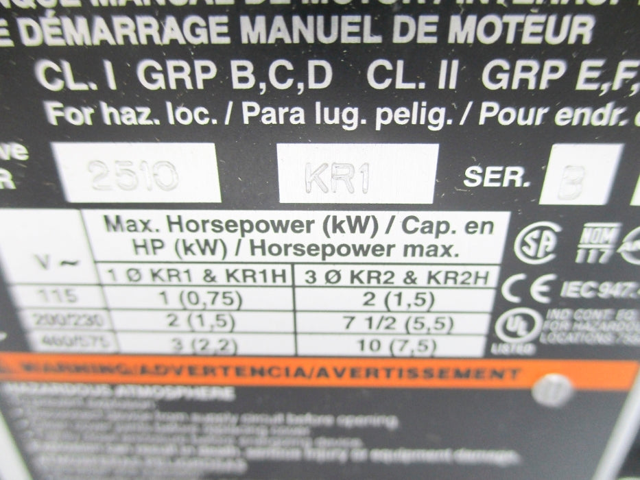 SQUARE D 2510KR1 SER. B 575V 30A NSNP