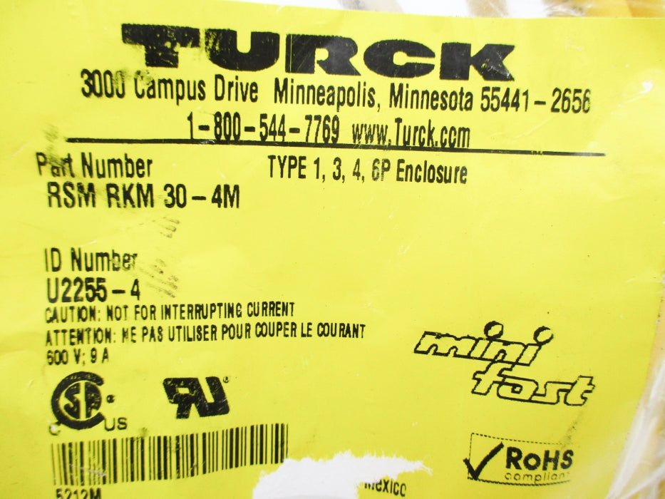 TURCK RSM-RKM-30-4M U2255-4 NSMP