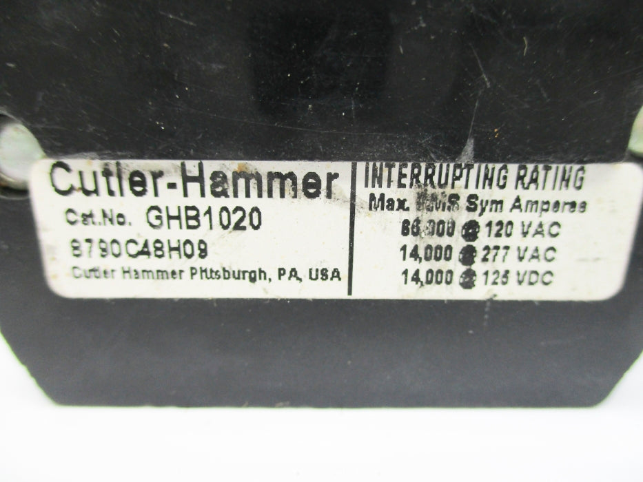 CUTLER HAMMER GHB1020 20A 277VAC UNMP