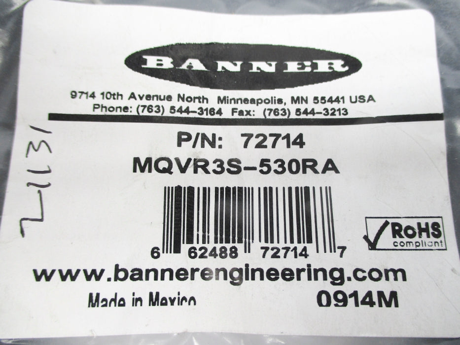 BANNER ENGINEERING MQVR3S-530RA 72714 NSMP