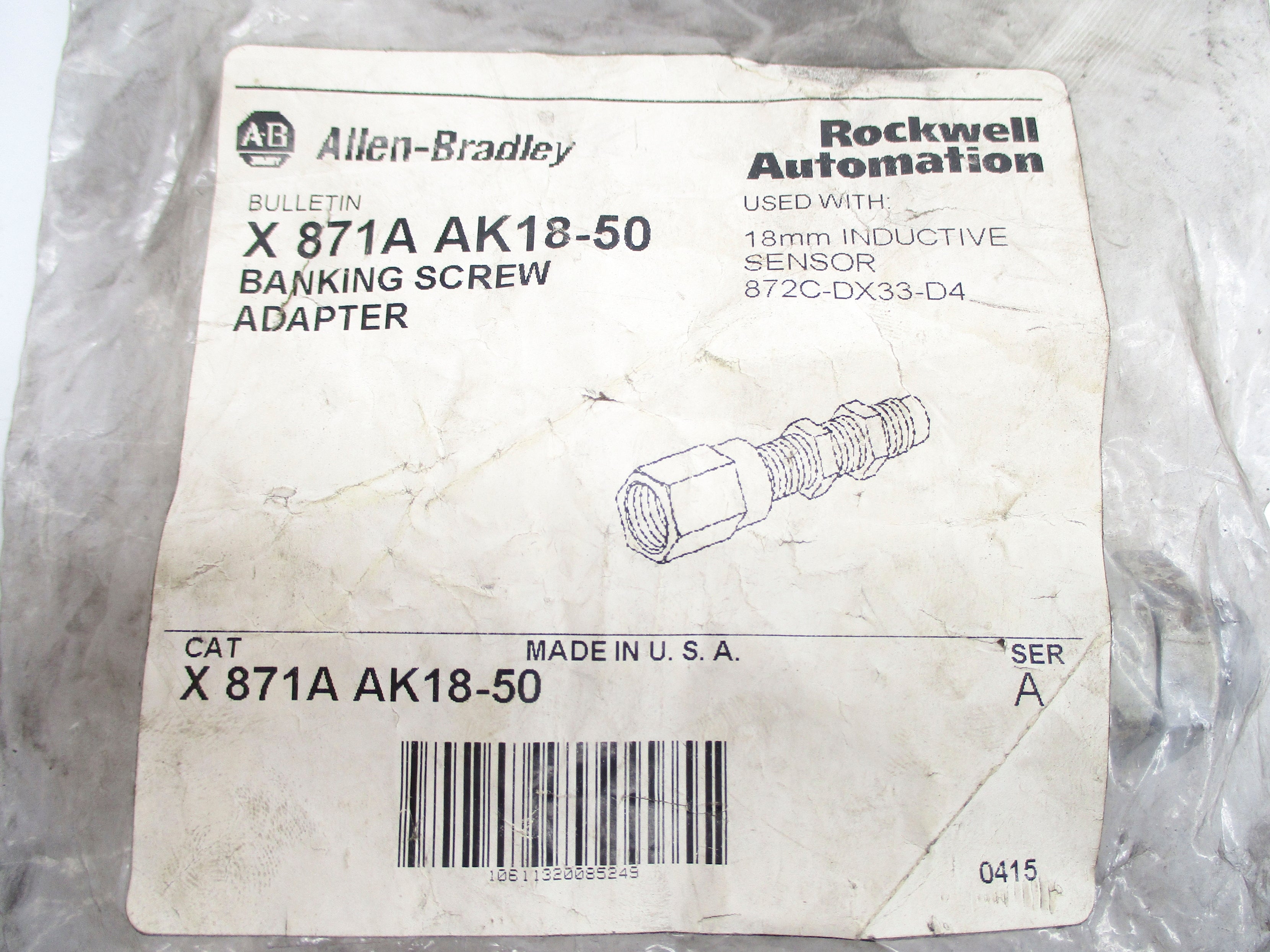 ALLEN BRADLEY X871AAK18-50 SER. A (WH) NSMP