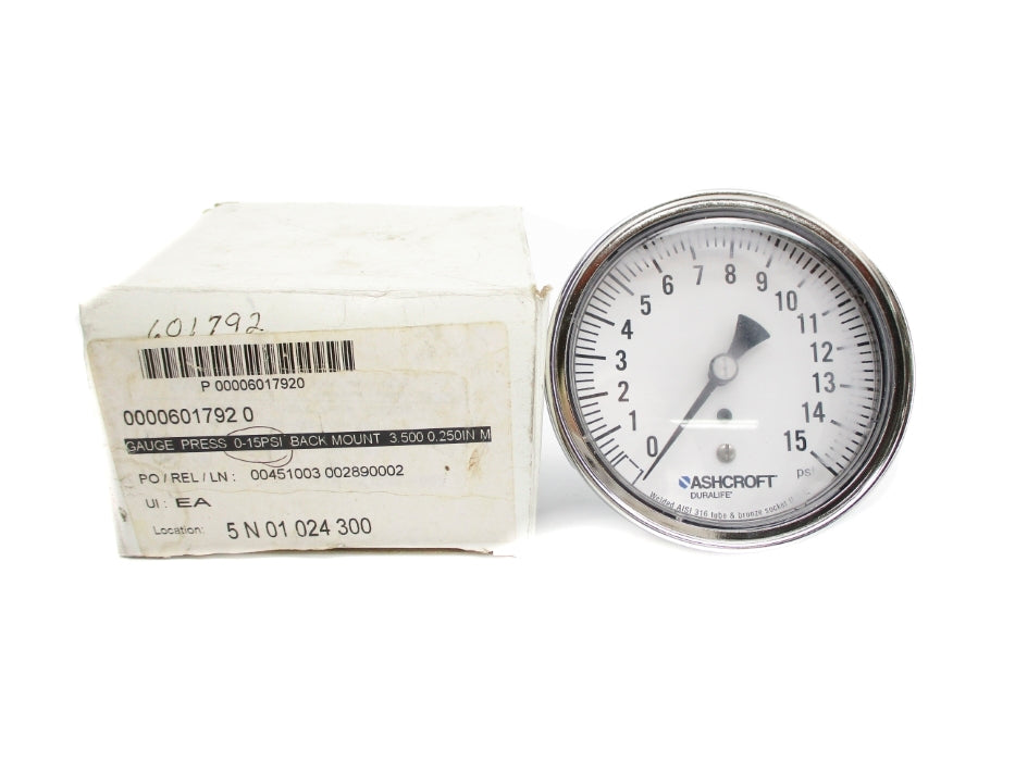 ASHCROFT 00006017920 0-15PSIG NSMP