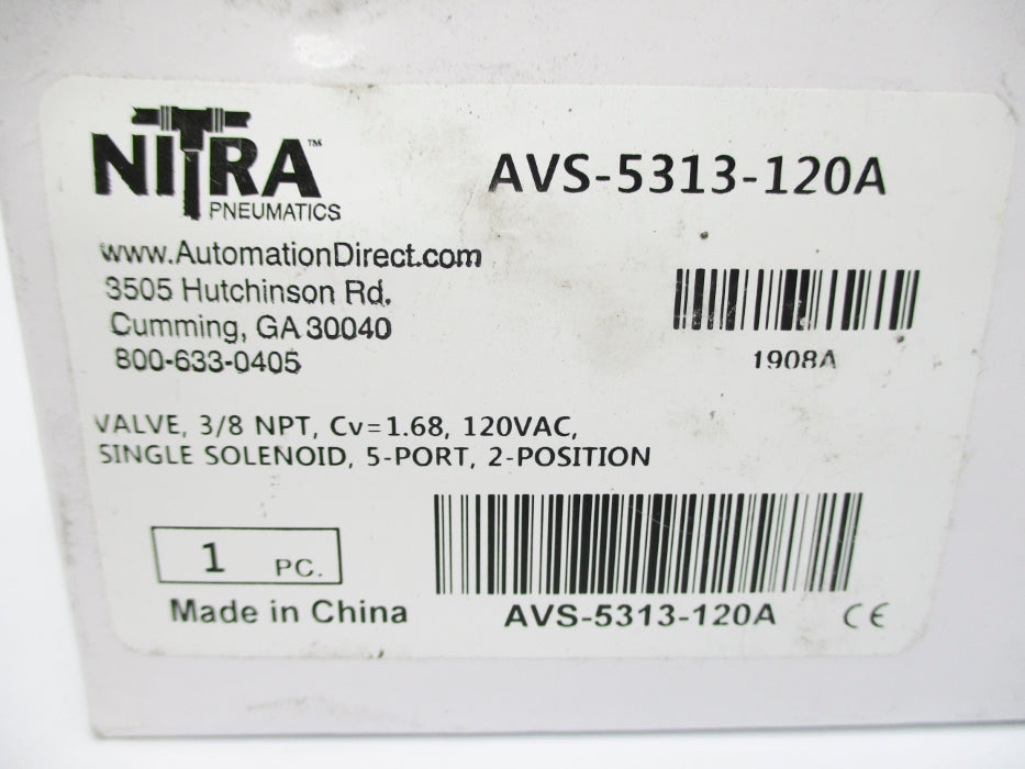 NITRA AVS-5313-120A 20-115PSI 120VAC NSMP