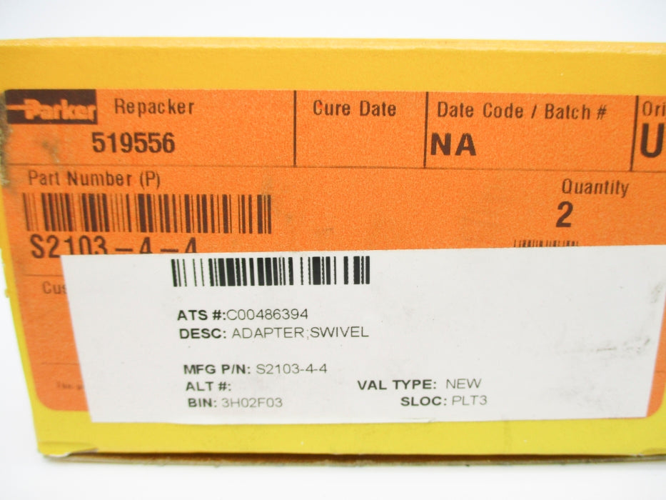 PARKER S2103-4-4 (PKG OF 2) NSMP