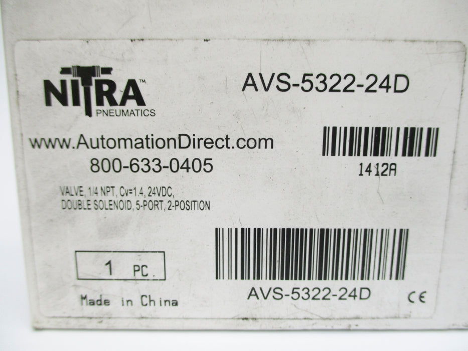 NITRA AVS-5322-24D 20-115PSI 24VDC NSMP