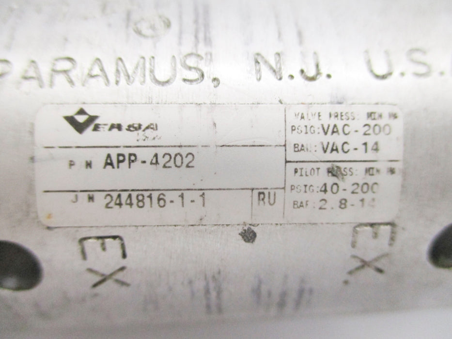 VERSA VALVES APP-4202 200PSIG UNMP