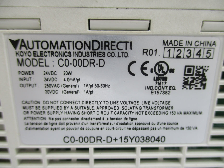 AUTOMATION DIRECT C0-00DR-D 24VDC NSNP