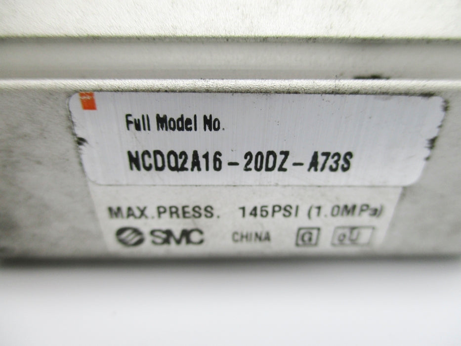SMC NCDQ2A16-20DZ-A73S 145PSI UNMP