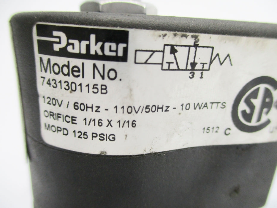 PARKER 743130115B 110/120V 125PSIG UNMP