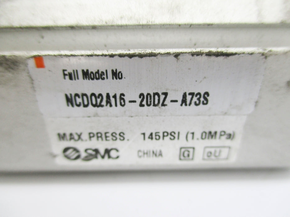 SMC NCDQ2A16-20DZ-A73S 145PSI UNMP