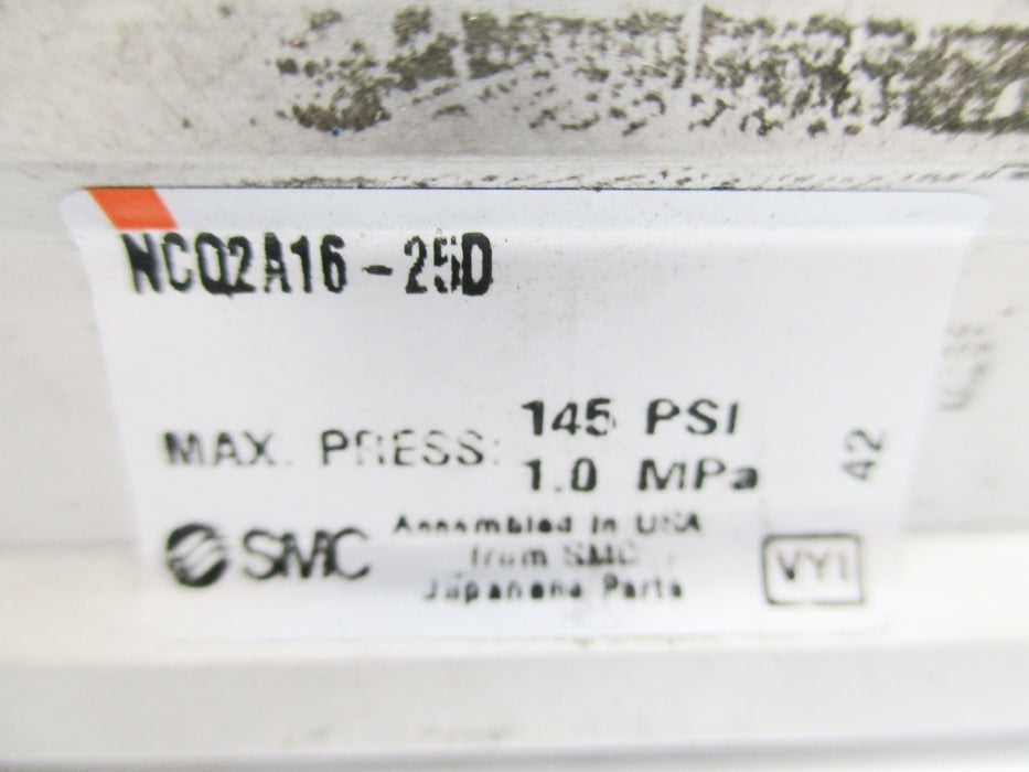 SMC NCQ2A16-25D 145PSI UNMP