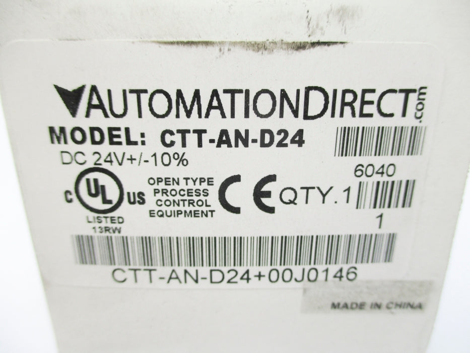 AUTOMATION DIRECT CTT-AN-D24 24VDC NSMP