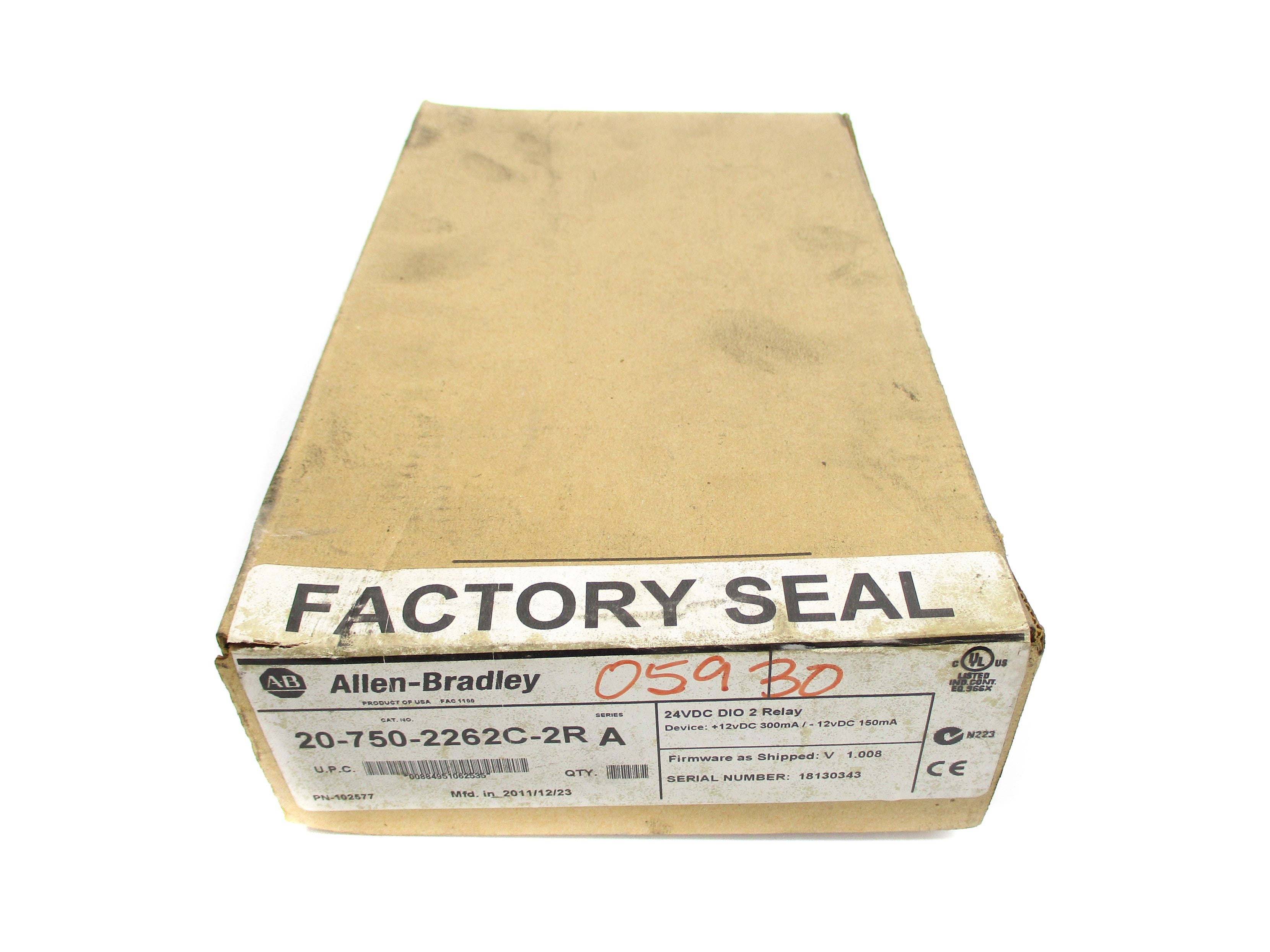 ALLEN BRADLEY 20-750-2262C-2R SER. A F/W V1.008 DATE: 2011 (BR/WH) NSFS