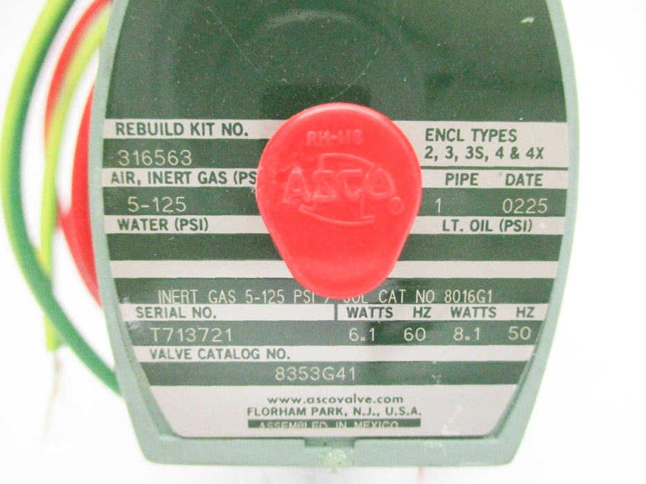 ASCO 8353G41 5-125PSI 120/60 110/50 NSNP