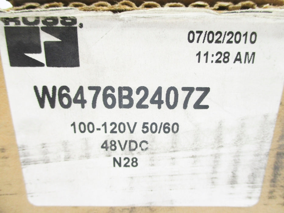 ROSS W6476B2407Z 100/120V 48VDC NSMP