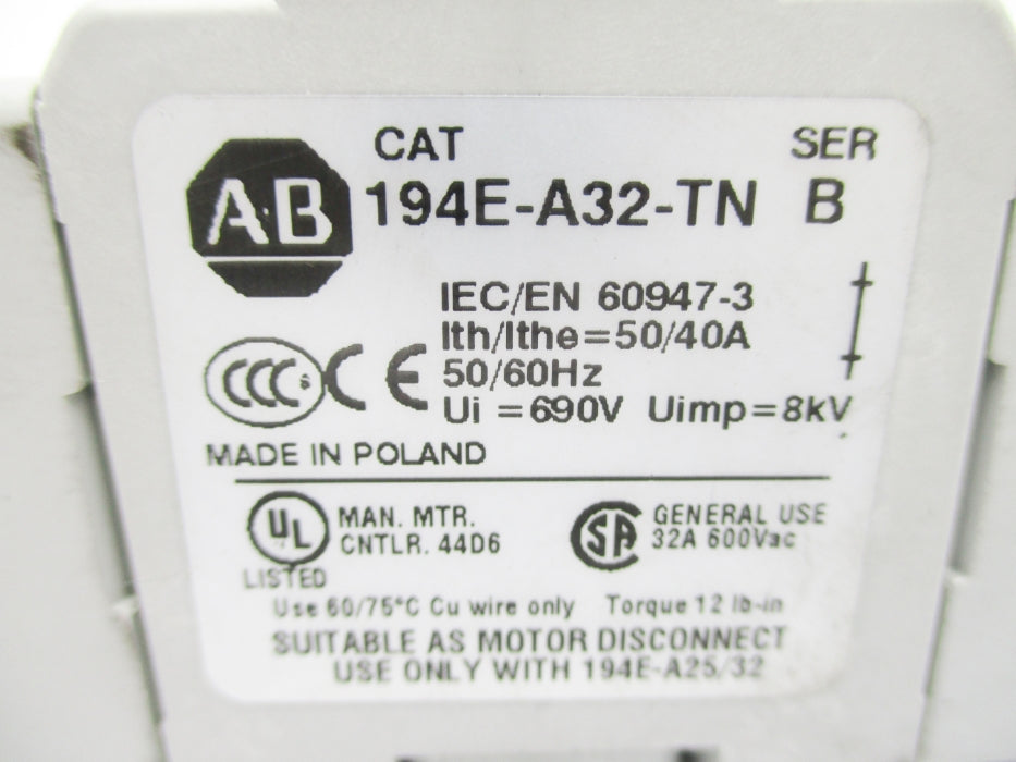 INDUSTRIAL SPARE PART 194E-A32-TN SER. B NSNP