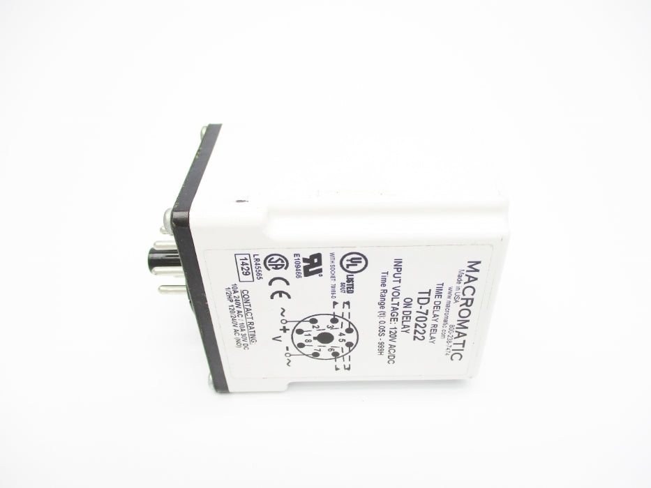MACROMATIC TD-70222 120VAC/DC 0.05S-999H NSNP