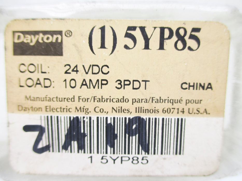 DAYTON 5YP85 24VDC 10A NSMP