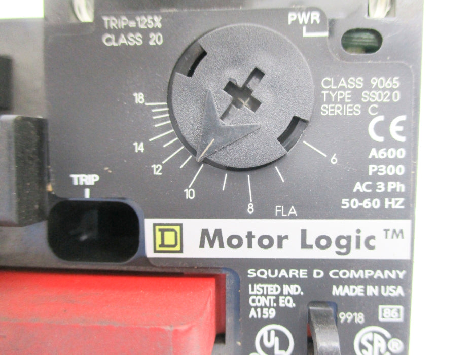 SQUARE D 9065SS020 SER. C 6-18A UNMP