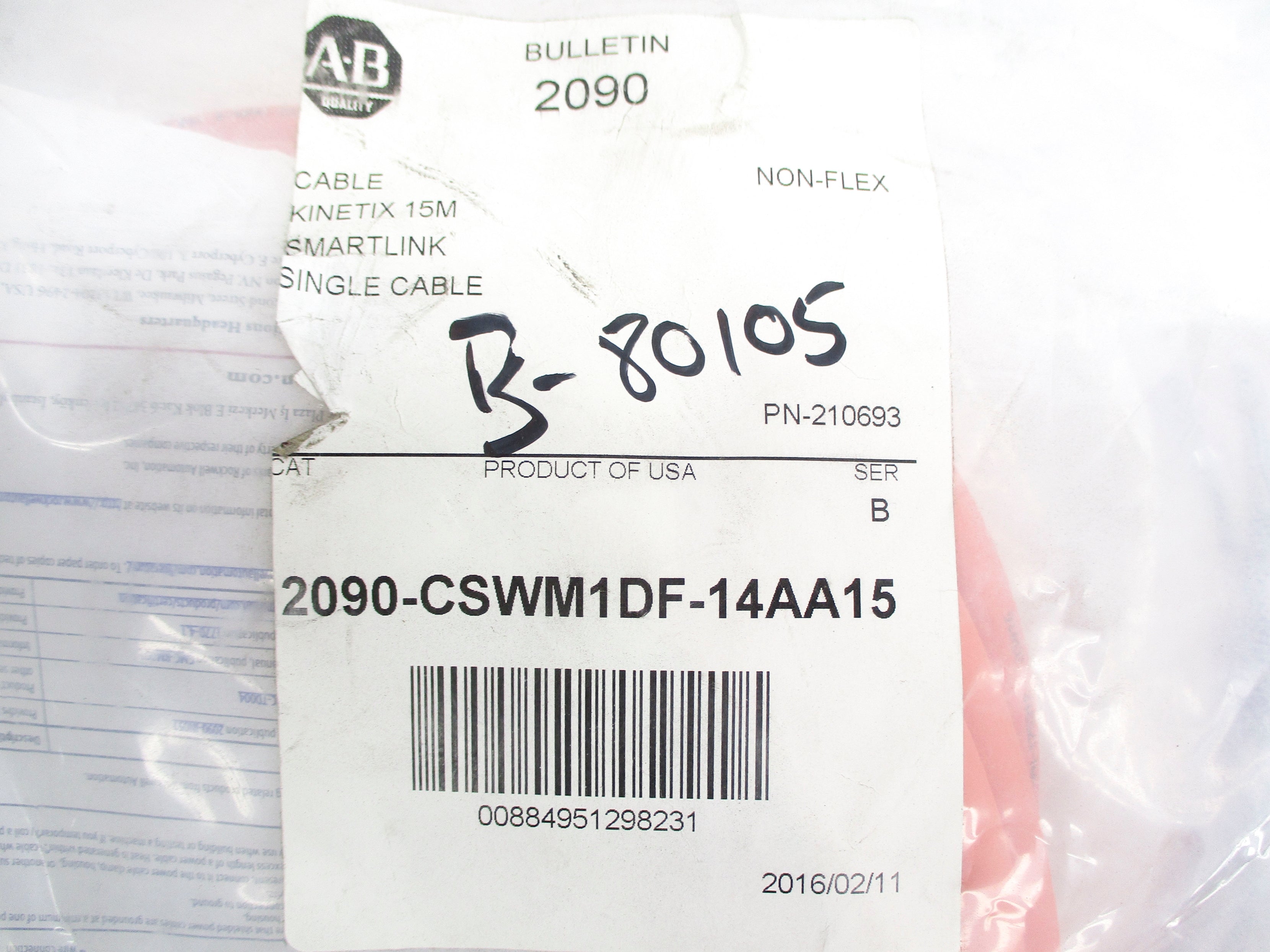 ALLEN BRADLEY 2090-CSWM1DF-14AA15 SER. B (WH) NSMP