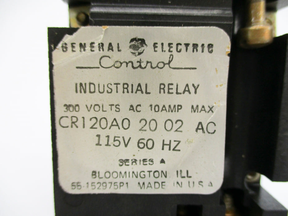GENERAL ELECTRIC CR120A02002AC SER. A 115V 10A UNMP