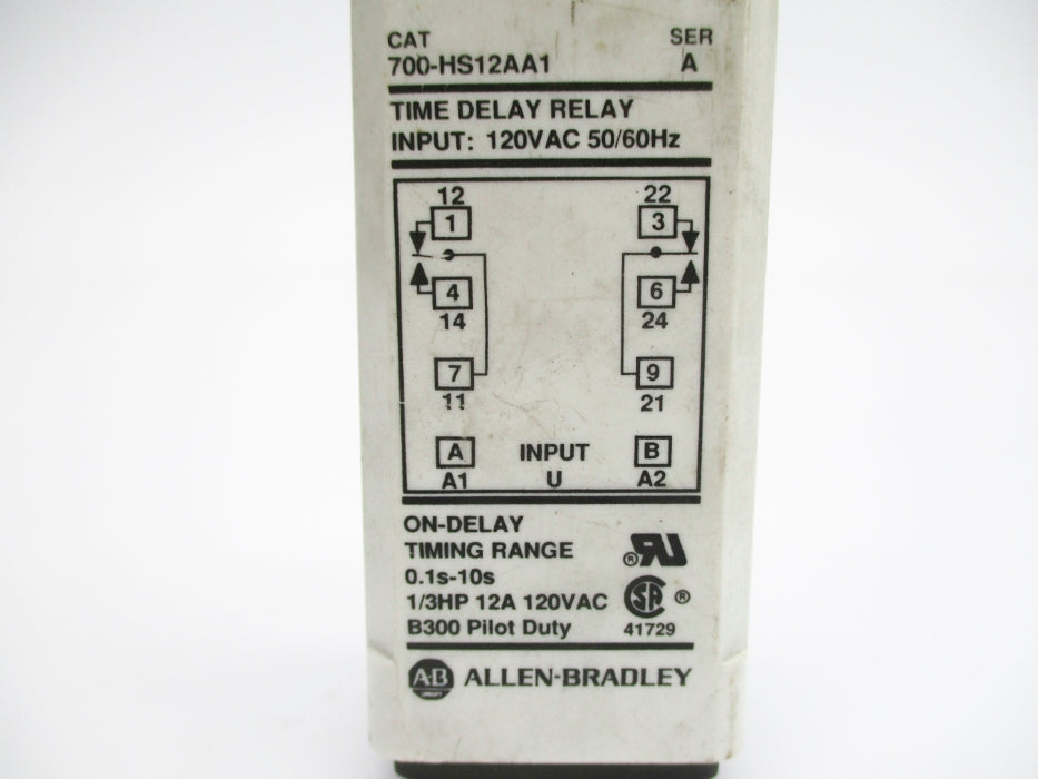 INDUSTRIAL SPARE PART 700-HS12AA1 SER. A 0.1S-10S 120VAC UNMP
