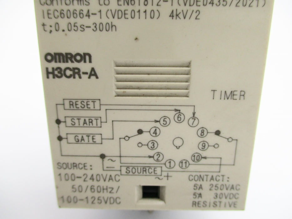 OMRON H3CR-A 0.05S-300H 100/240VAC 100/125VDC UNMP