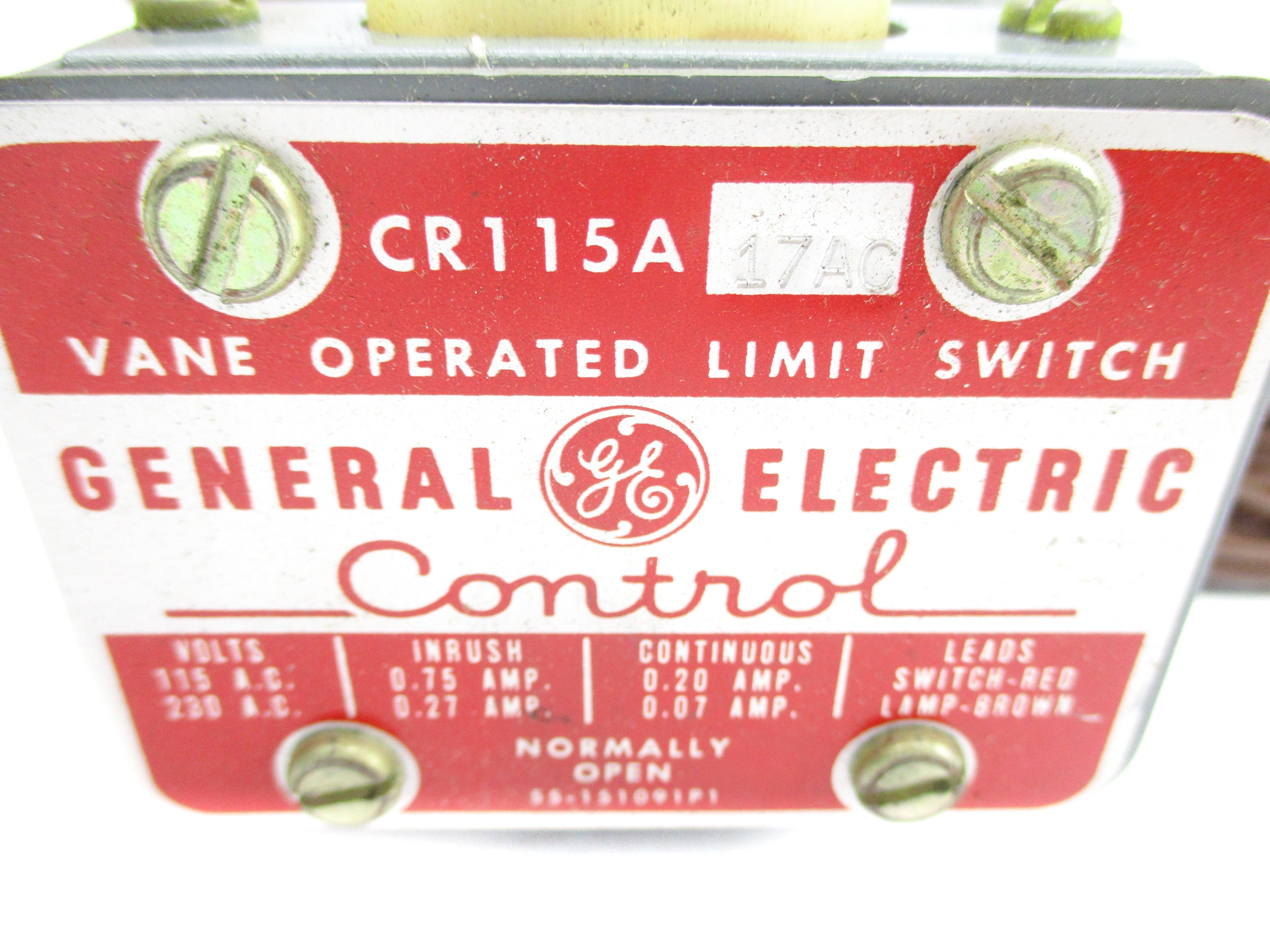 GENERAL ELECTRIC CR115A17AC 115/230VAC 0.75/0.27A NSNP