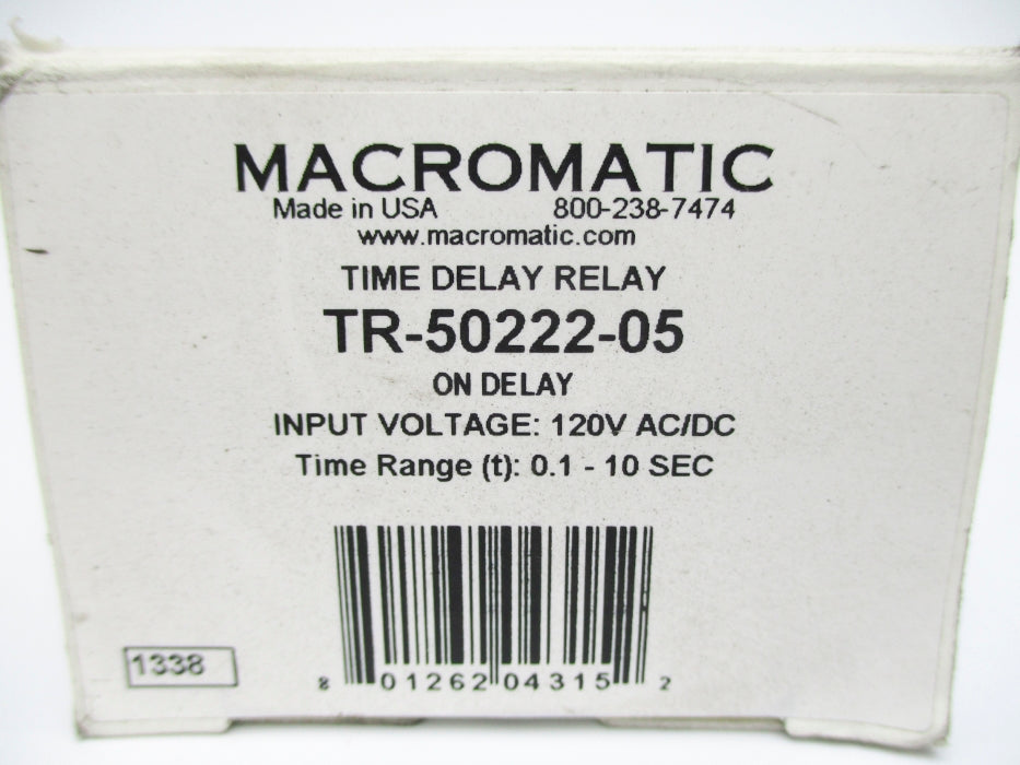 MACROMATIC TR-50222-05 120VAC/DC 0.1-10S NSMP