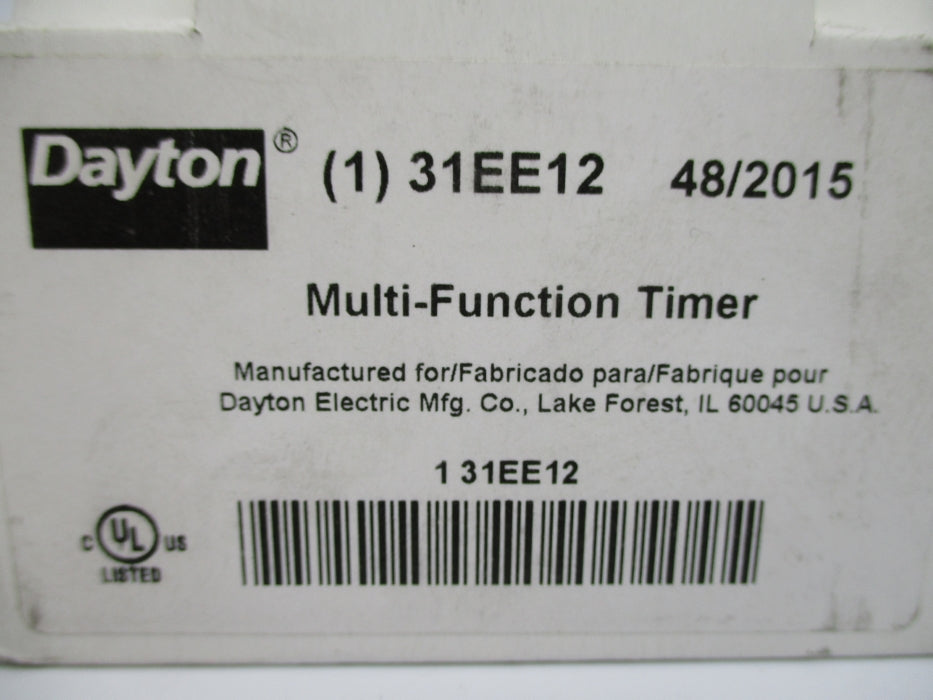 DAYTON 31EE12 12-240VAC/DC 15A NSMP