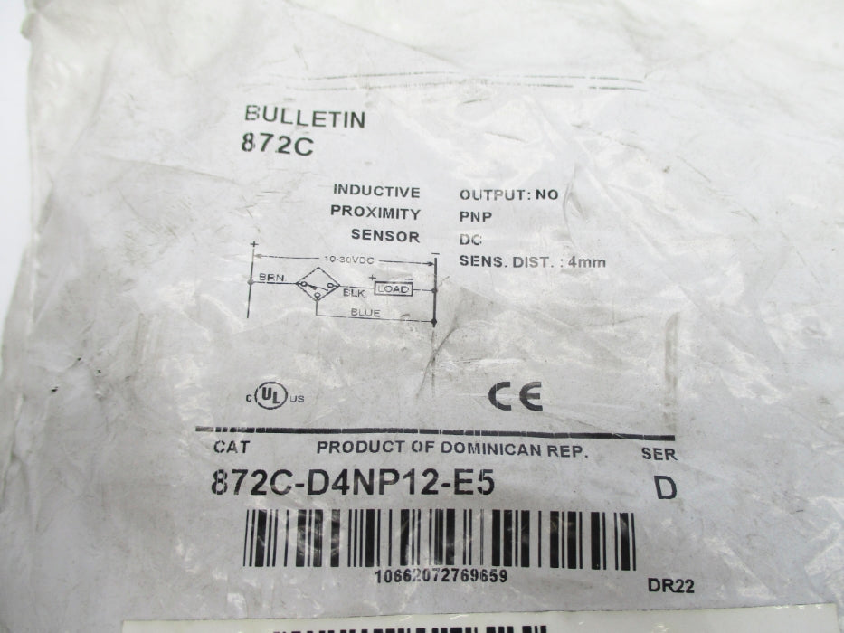 ALLEN BRADLEY 872C-D4NP12-E5 SER. D NSMP