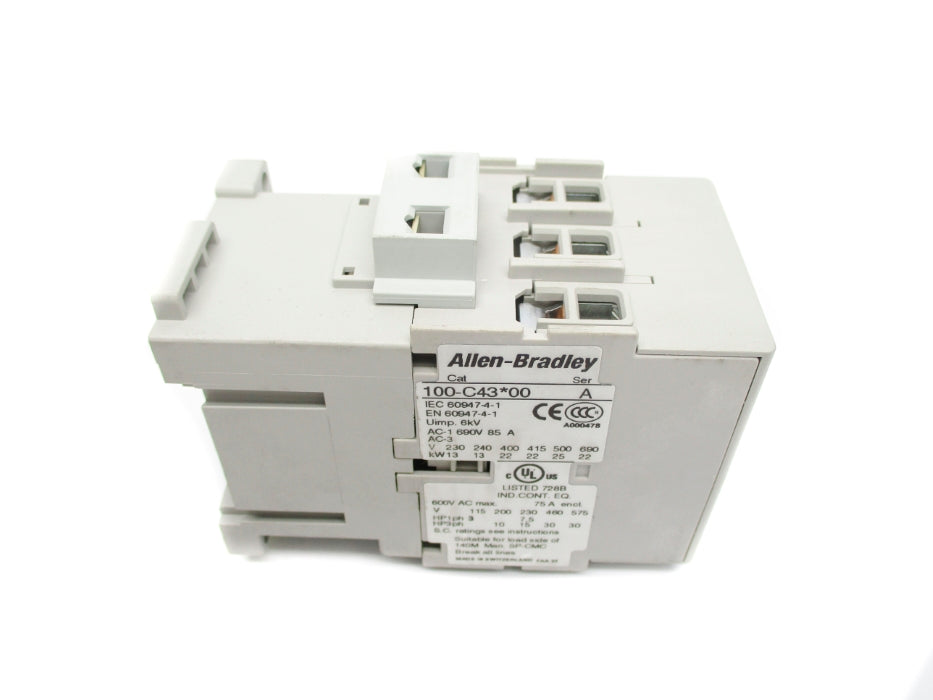 ALLEN BRADLEY 100-C43X00 SER. A 42/48V (BR/WH) NSMP