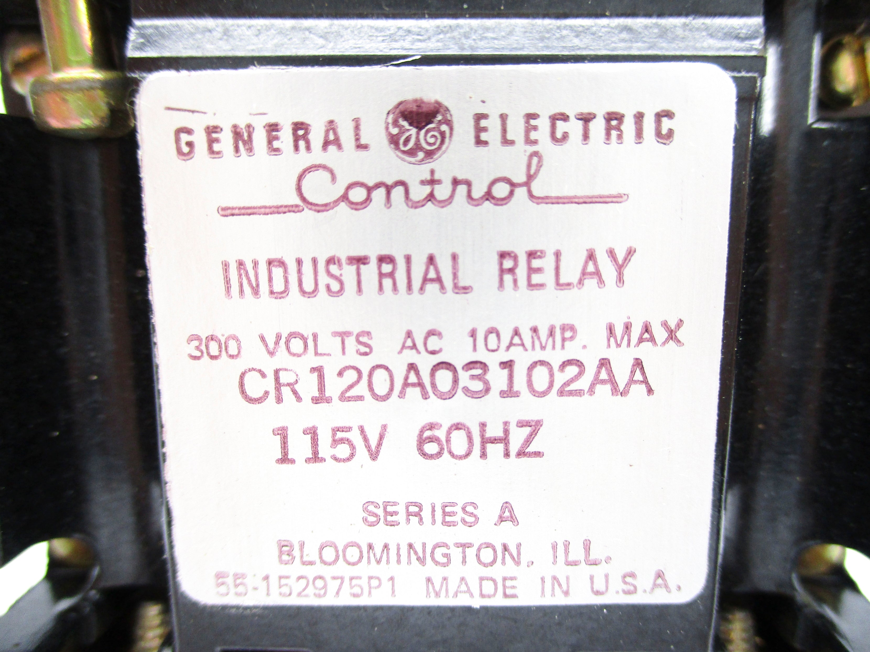 GENERAL ELECTRIC CR120A03102AA SER. A 115V NSNP