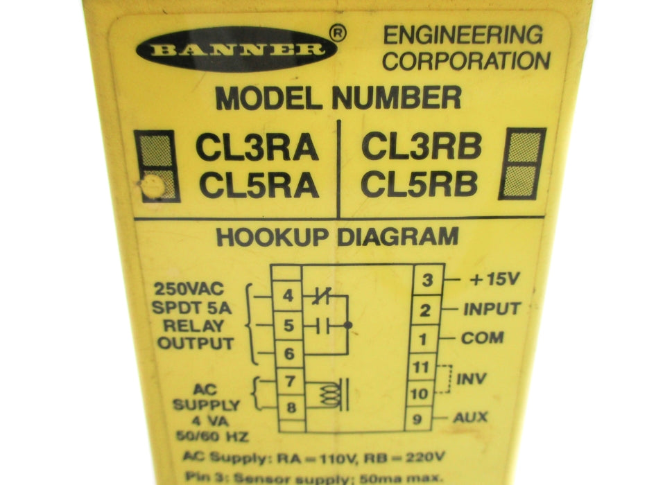 BANNER ENGINEERING CL5RA (AS PICTURED) UNMP