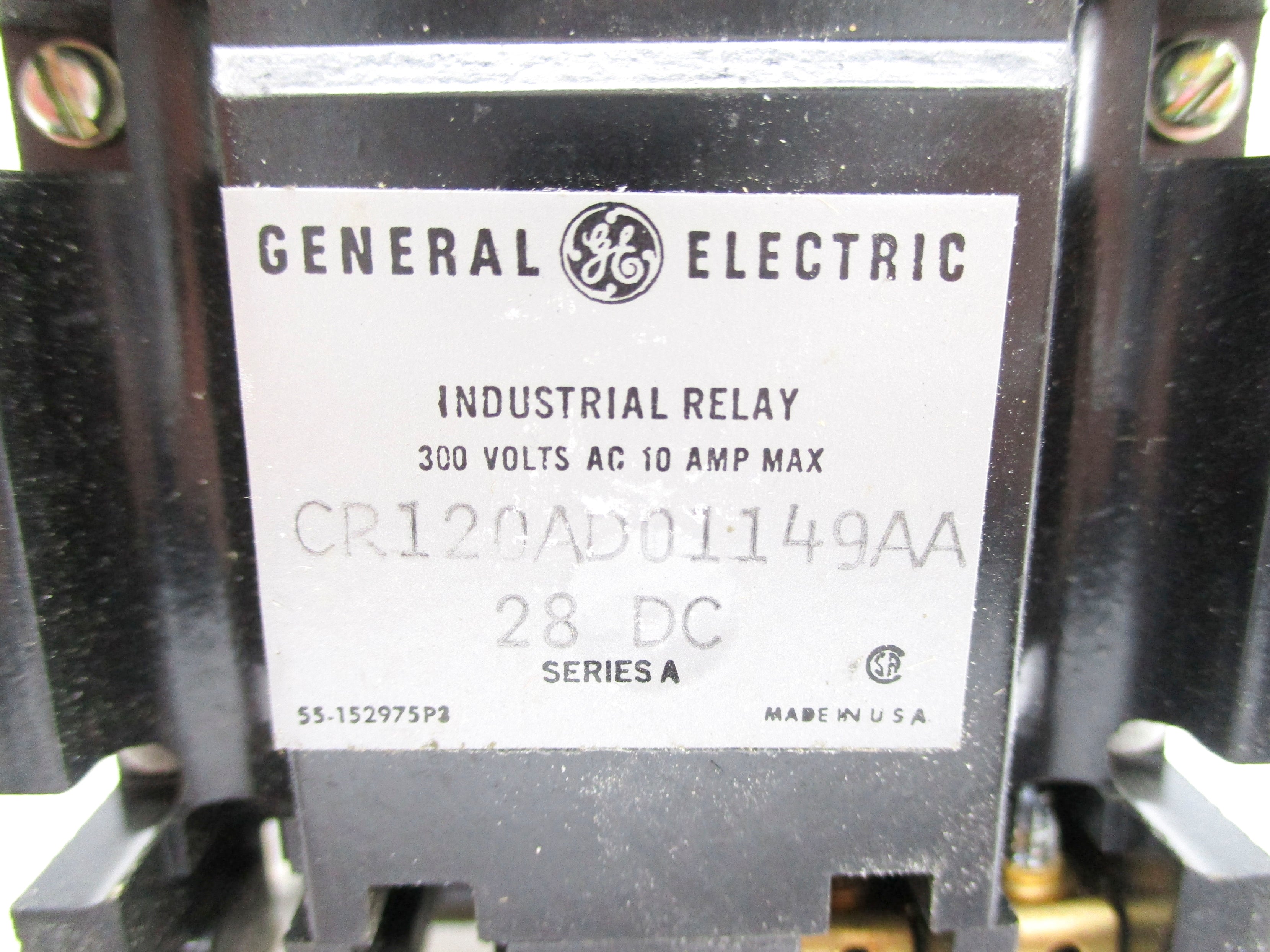 GENERAL ELECTRIC CR120AD01149AA SER. A 28VDC 10A NSNP