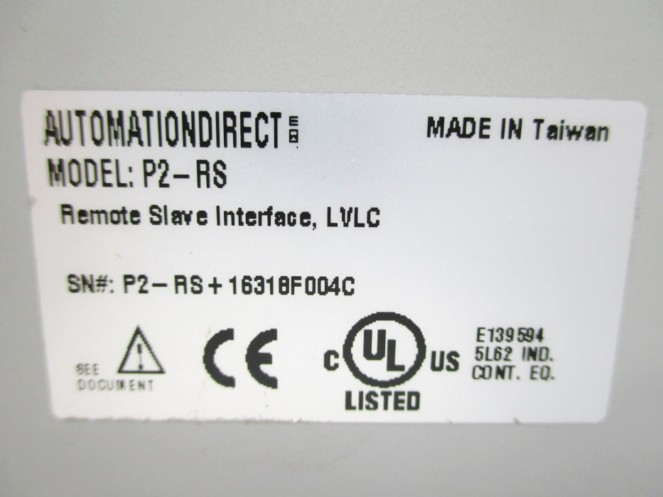 AUTOMATION DIRECT P2-RS UNMP