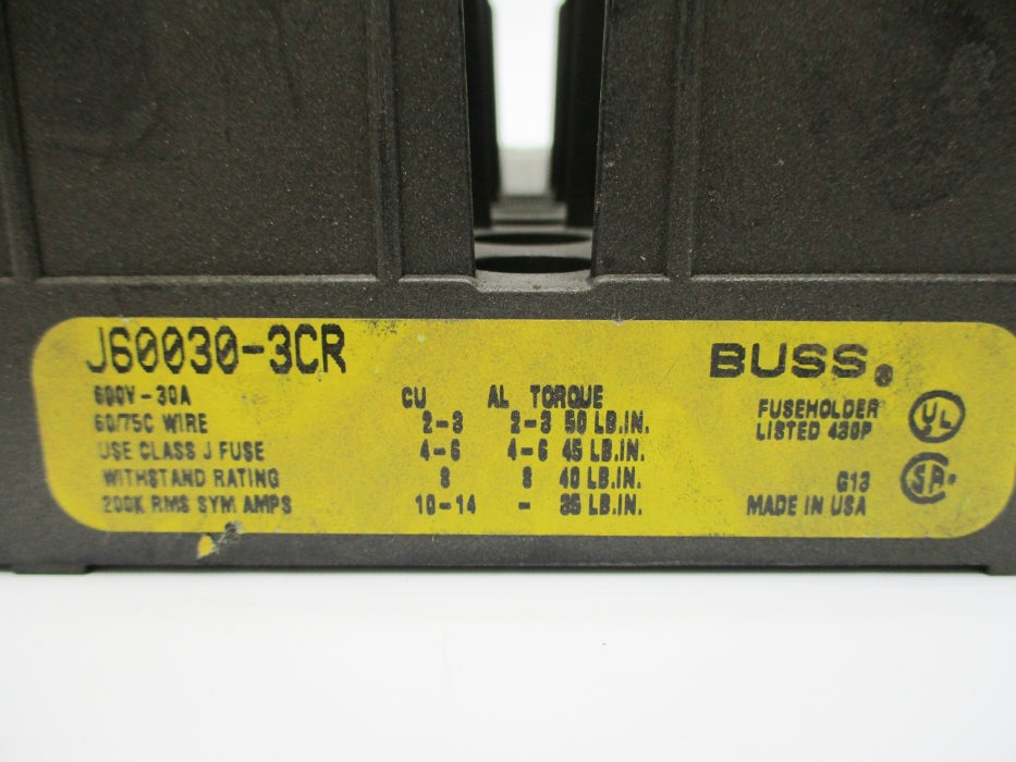 BUSSMANN J60030-3CR UNMP