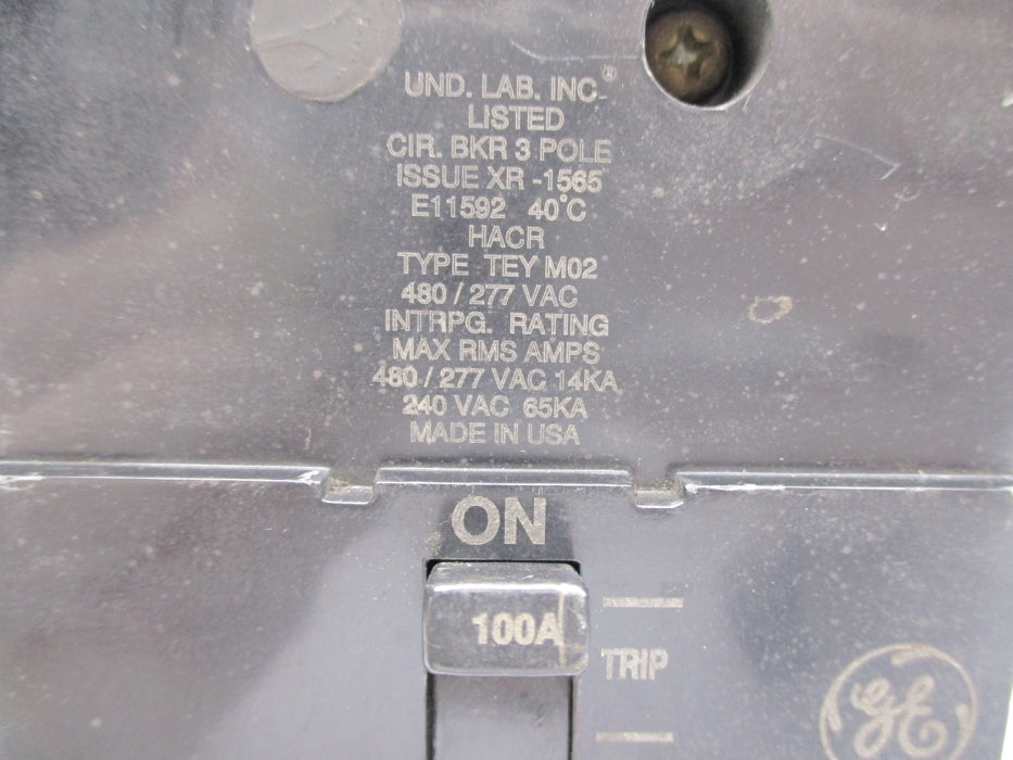 GENERAL ELECTRIC TEYM023100 100A 240/277VAC UNMP