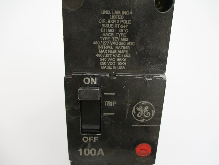 GENERAL ELECTRIC TEYM02220 100A 240/277VAC 250VDC UNMP